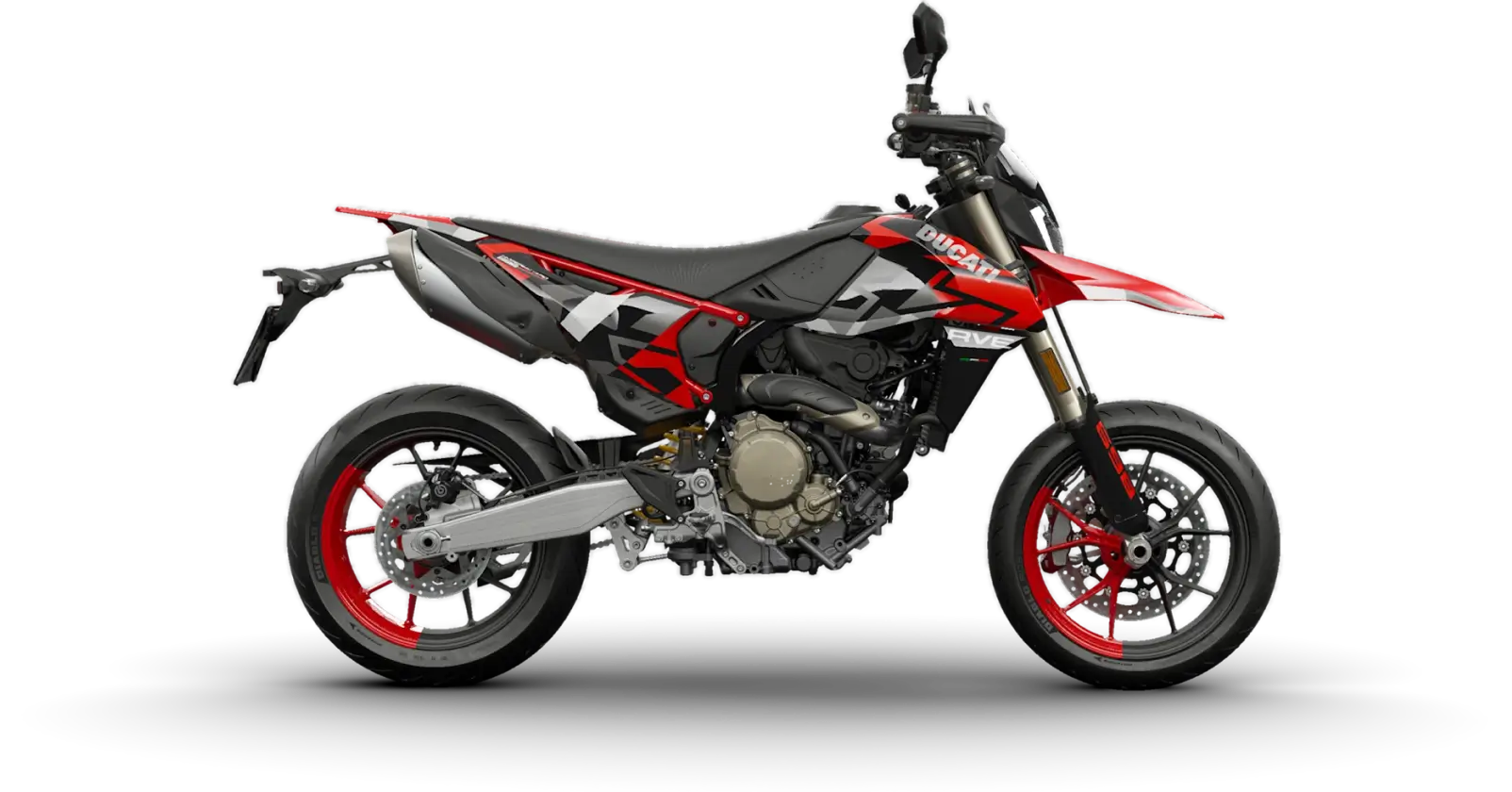Ducati Hypermotard 698 Mono Ducati Hypermotard 698 Mono Motorrad in Seitenansicht.