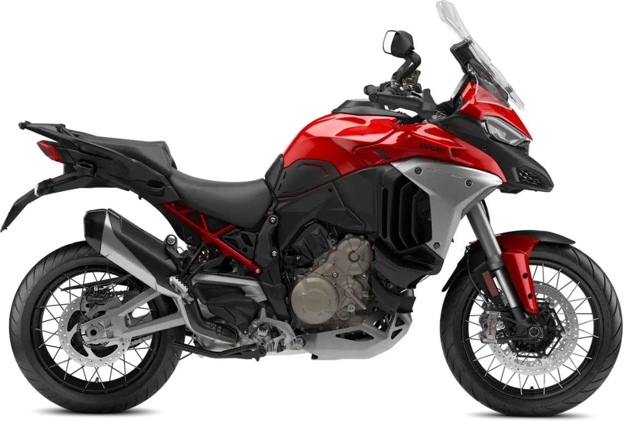Ducati Multistrada V4 Ralley Ducati Multistrada V4 Rally Motorrad in Seitenansicht.