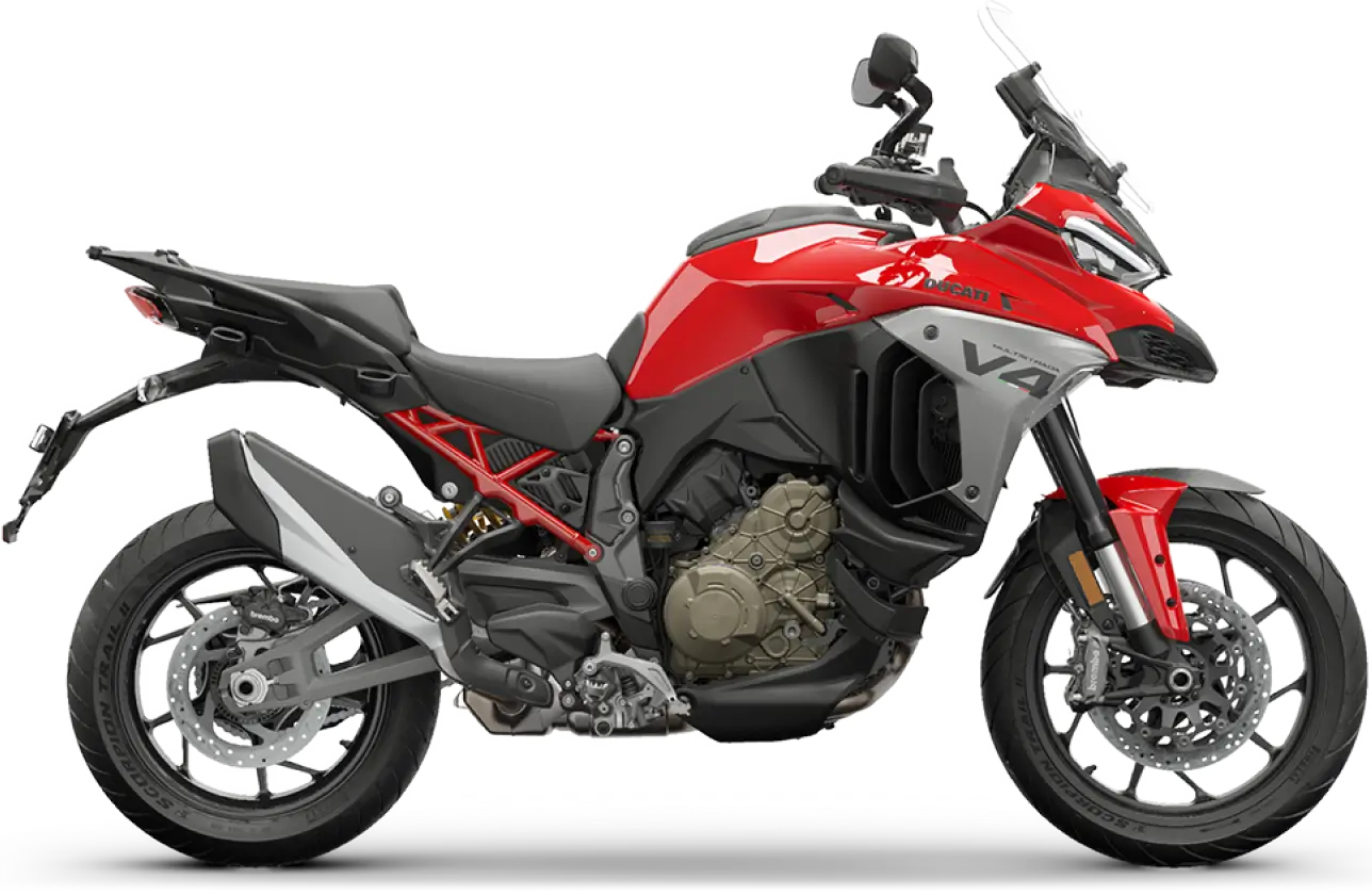 Ducati Multistrada V4 Ducati Multistrada V4 Motorrad, seitliche Ansicht.