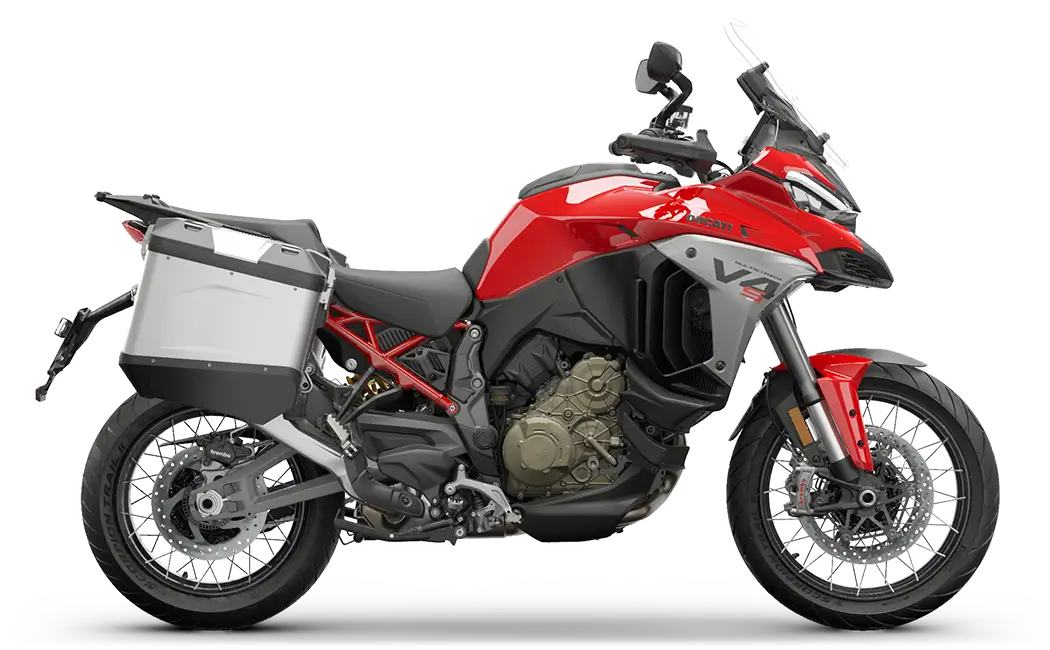Multistrada-V4-S-Adventure-Travel-Rd-MY25-Model-Preview-1050x650 Ducati Multistrada V4 S Adventure Travel Motorrad, seitliche Ansicht.