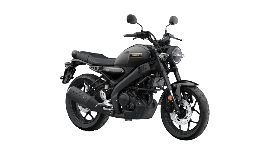 Yamaha XS125 Motorrad in Lunar Grey.