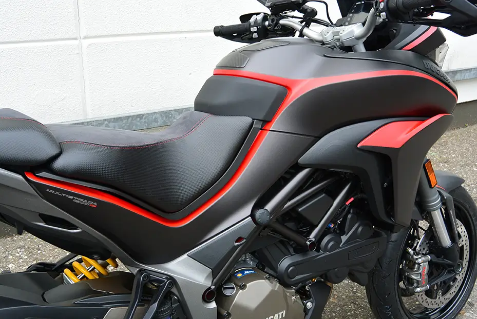 Ducati Multistrada 1260 Motorrad in Nahaufnahme.