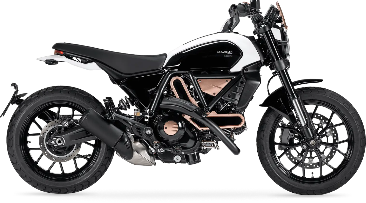 Ducati Scrambler RIZOMA EDITION Ducati Scrambler Rizoma Edition Motorrad von der Seite.