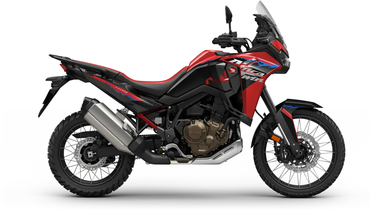 Honda CRF1100L Africa Twin Honda CRF1100L Africa Twin Motorrad in Seitenansicht.