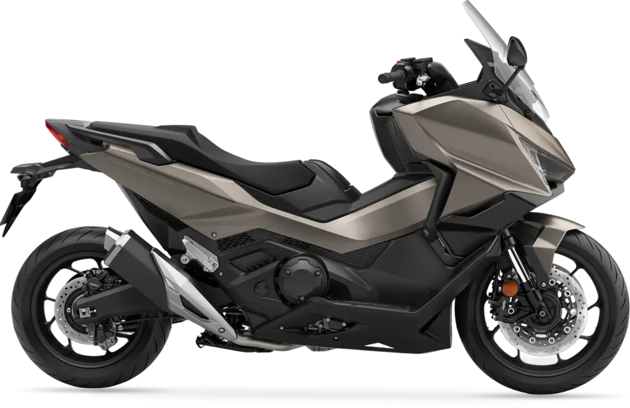 Honda Forza 750 Ein Honda Forza 750 Motorrad in Seitenansicht.