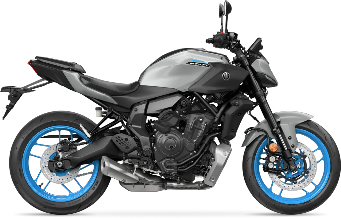 Yamaha MT07 Yamaha MT-07 Motorrad in seitlicher Ansicht.