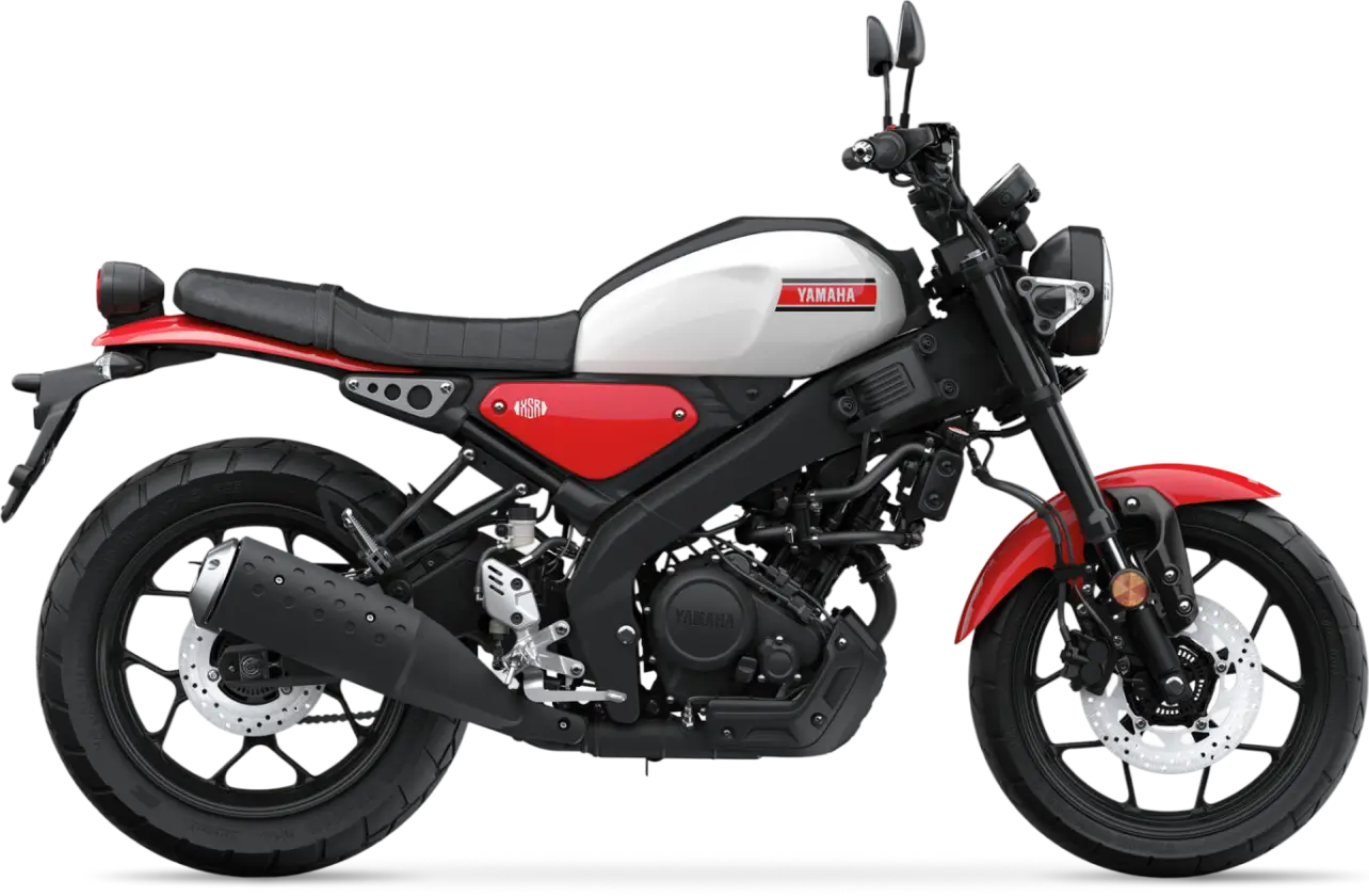 Yamaha XSR125 Yamaha XSR125 Motorrad in Seitenansicht.