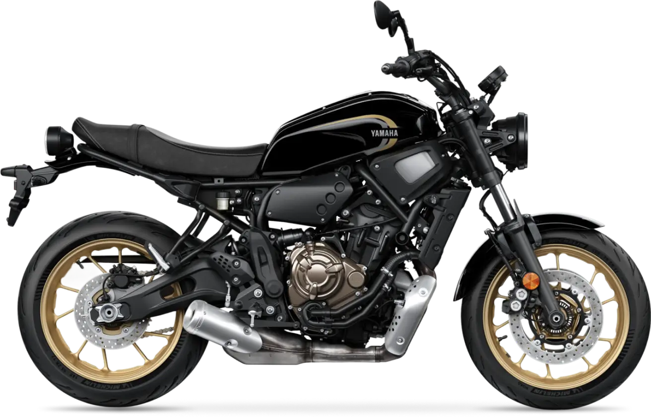 Yamaha XSR700 Yamaha XSR700 Motorrad, Seitenansicht.