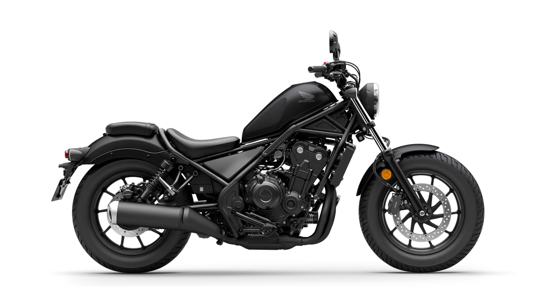 Schwarzes Honda Motorrad CMX500 REBEL